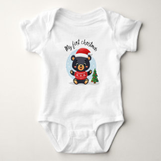 "My first Christmas" süßer Baby-Teddybär Romper