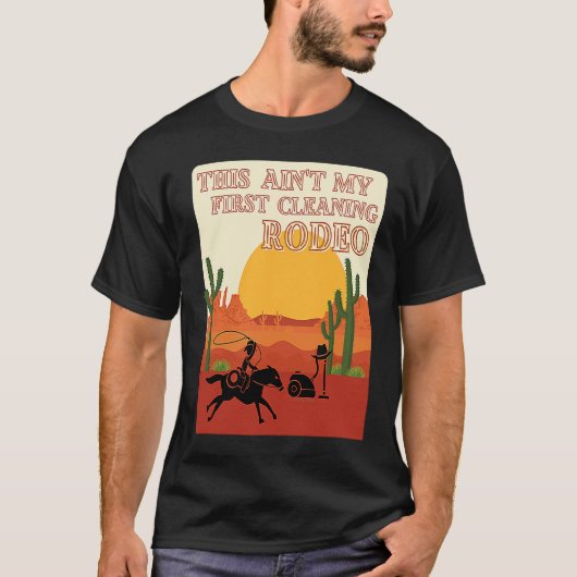 My First Cleaning Rodeo English Western T-shirt (Voorkant)
