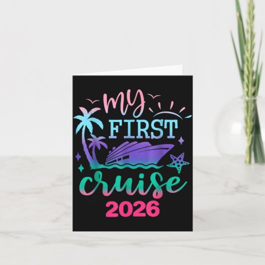 My First Cruise 2026 Family Vacation Trip Ship Mat Kaart (Voorkant)