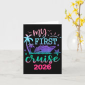 My First Cruise 2026 Family Vacation Trip Ship Mat Kaart (Gele Bloem)
