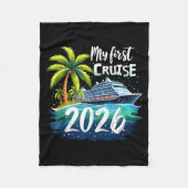 My First Cruise 2026 Funny First Time Cruise Vacat Fleece Deken (Voorkant)