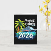 My First Cruise 2026 Funny First Time Cruise Vacat Kaart (Gele Bloem)