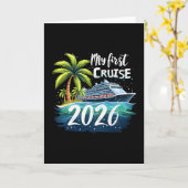 My First Cruise 2026 Funny First Time Cruise Vacat Kaart (Gele Bloem)