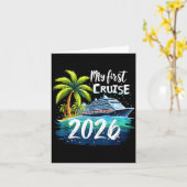 My First Cruise 2026 Funny First Time Cruise Vacat Kaart (Gele Bloem)