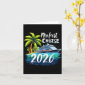 My First Cruise 2026 Funny First Time Cruise Vacat Kaart (Gele Bloem)