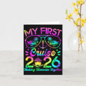 My First Cruise 2026 Funny First Time Cruise Vacat Kaart (Gele Bloem)