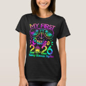 My First Cruise 2026 Funny First Time Cruise Vacat T-shirt (Voorkant)
