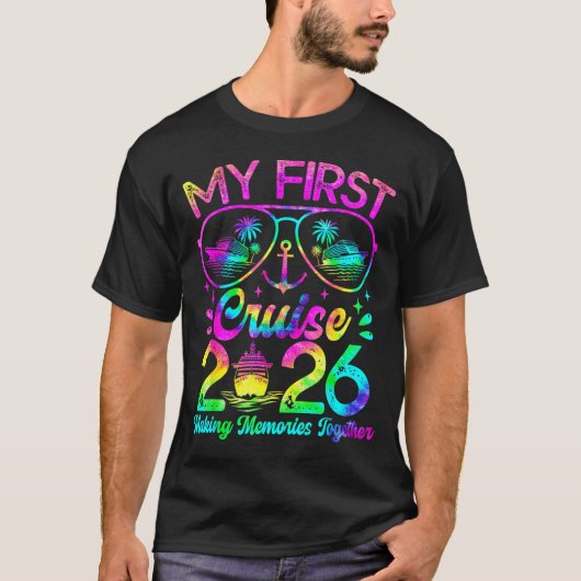 My First Cruise 2026 Funny First Time Cruise Vacat T-shirt (Voorkant)