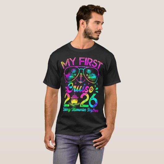 My First Cruise 2026 Funny First Time Cruise Vacat T-shirt (Voorkant volledig)