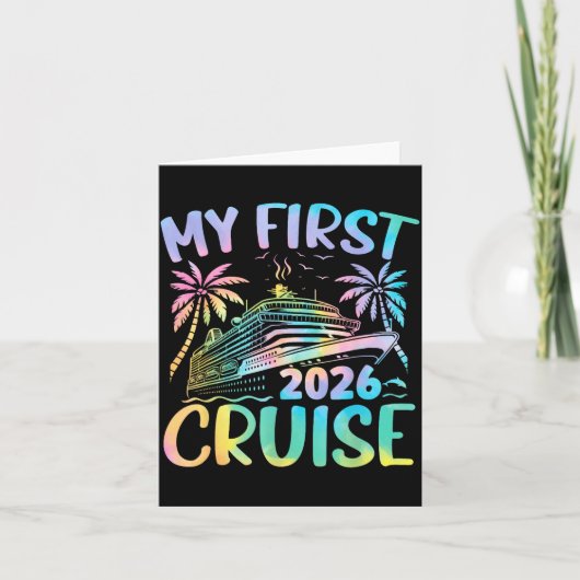My First Cruise 2026 Vacation Tie Dye Family Cruis Kaart (Voorkant)
