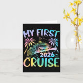 My First Cruise 2026 Vacation Tie Dye Family Cruis Kaart (Gele Bloem)