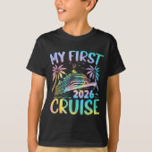 My First Cruise 2026 Vacation Tie Dye Family Cruis T-shirt (Voorkant)