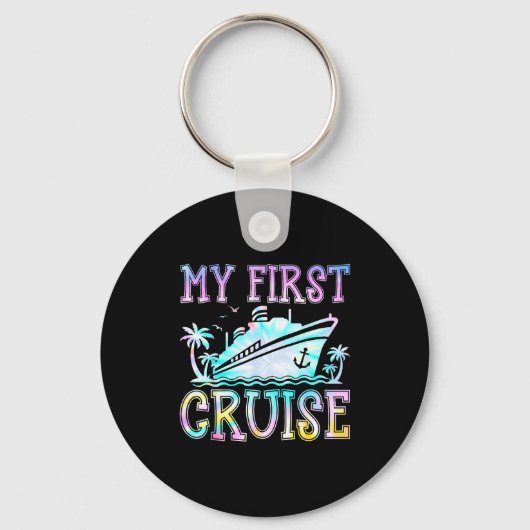 My First Cruise Cruise Ship First Time Cruise Vaca Sleutelhanger (Voorkant)