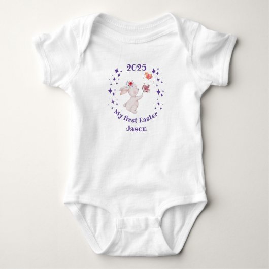 My first Easter 20XX baby name Romper (Voorkant)