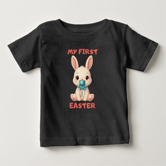 My First Easter – Cute baby bunny with pacifier (Voorkant)