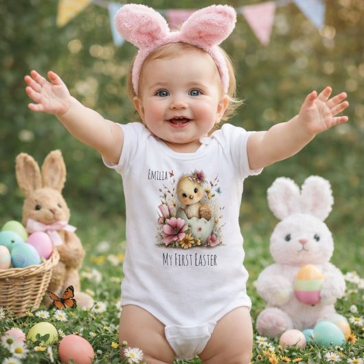 My First Easter Design with Personalized Chick  Romper