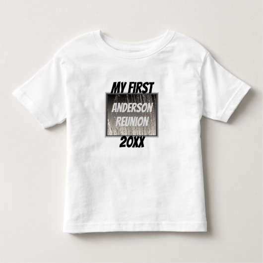 My First Family Reunion Silver Stripes Event Kinder Shirts (Voorkant)