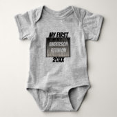 My First Family Reunion Silver Stripes Event Romper (Voorkant)