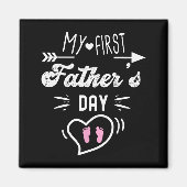 My First Father's Day First Time Daddy New Dad Mat Magneet (Voorkant)