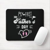 My First Father's Day First Time Daddy New Dad Mat Muismat (Met muis)