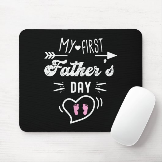 My First Father's Day First Time Daddy New Dad Mat Muismat (Met muis)