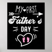 My First Father's Day First Time Daddy New Dad Mat Poster (Voorkant)