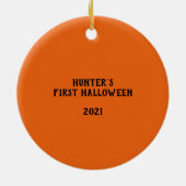 My First Halloween Foto Keramisch Ornament (Achterkant)