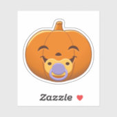 My First Halloween Pacifier Pumpkin Sticker (Vel)