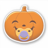 My First Halloween Pacifier Pumpkin Sticker (Voorkant)