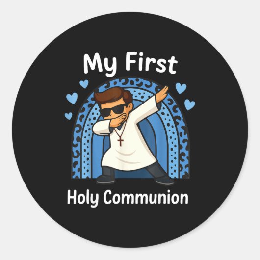 My First Holy Communion  Ronde Sticker (Voorkant)
