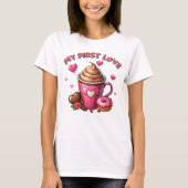 My First Love Cupcake And Coffee T-shirt (Voorkant)