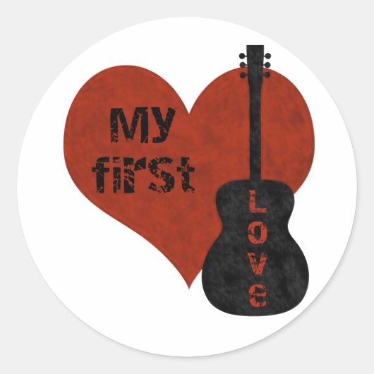 My First Love Guitar Stickers (Voorkant)