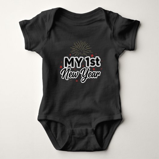 My First New Year 2026 Baby  Cute New Year outfit Romper (Voorkant)