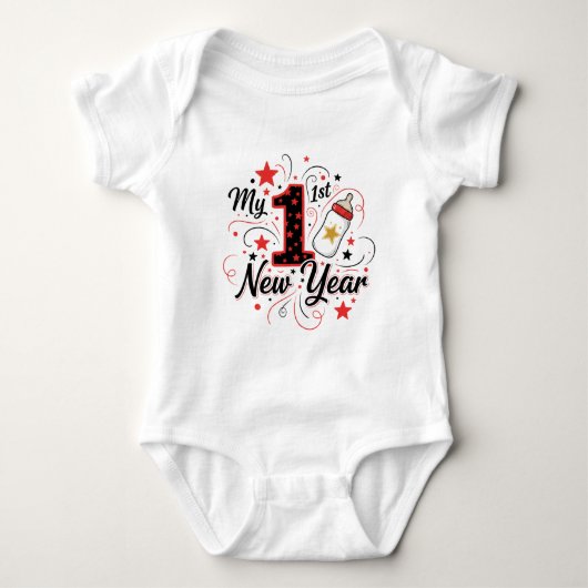 My First New Year 2026 Baby  Cute New Year outfit Romper (Voorkant)