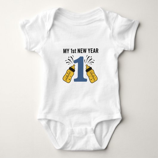 My First New Year 2026 Baby Cute New Year outfit Romper (Voorkant)