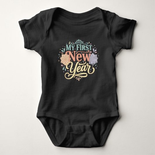 My First New Year 2026 Baby Cute New Year outfit Romper (Voorkant)