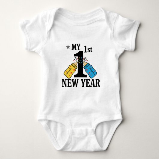 My First New Year 2026 Baby Cute New Year outfit Romper (Voorkant)