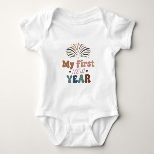 My First New Year 2026 Baby  Cute New Year outfit Romper (Voorkant)