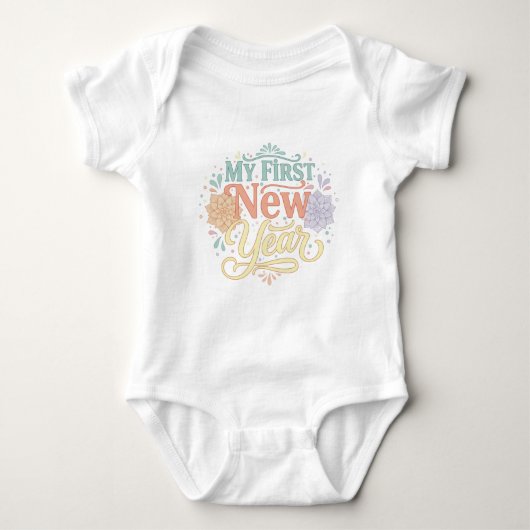 My First New Year 2026 Baby  Cute New Year outfit Romper (Voorkant)