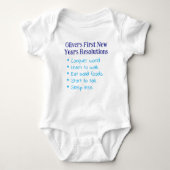 My First New Year's Resolutions, Baby Boy Funny    Romper (Voorkant)