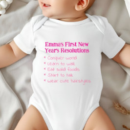 My First New Year's Resolutions, Girl, Funny Romper