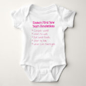 My First New Year's Resolutions, Girl, Funny    Romper (Voorkant)
