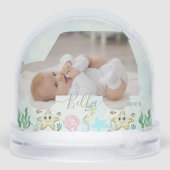 My First Ocean Ride – Baby 2 Image Keepsake  Sneeuwbol (Achterkant)