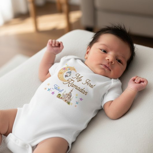 My First Ramadan Personalized Baby Jersey Bodysuit