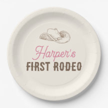 My First Rodeo Personalized Pink Cowgirl Birthday