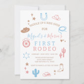 My First Rodeo Southern Twins Cowboy Birthday  Kaart (Voorkant)