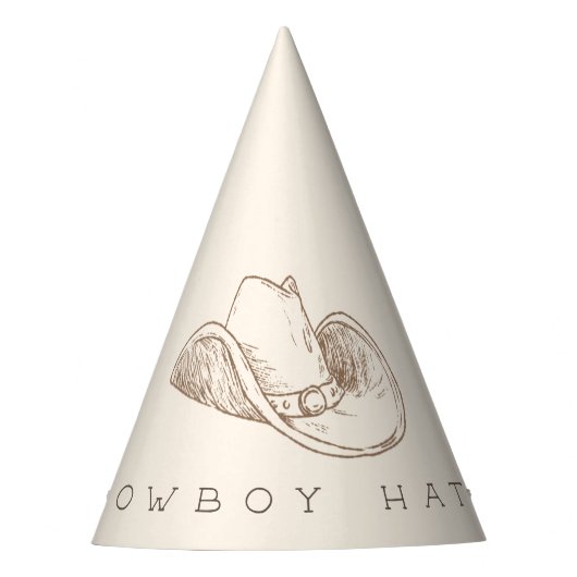 My First Rodeo Western Birthday Cowboy Party Hat Feesthoedjes (Voorkant)