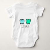 "My First Smile" Cute Tooth Baby Bodysuit - Funny  (Achterkant)