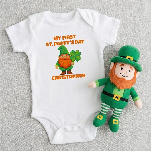 My First St. Patrick’s Day Leprechaun Gnome Romper