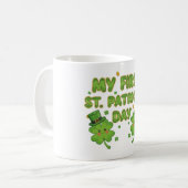 My First St. Patrick's Day | Cute Kawaii Shamrock Koffiemok (Voorkant links)